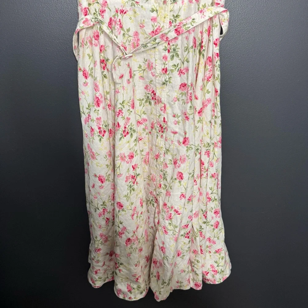 Polo Ralph Lauren Elizabeth Floral Short Sleeve Dress Short Puff Sleeves 8 - Picture 6 of 15